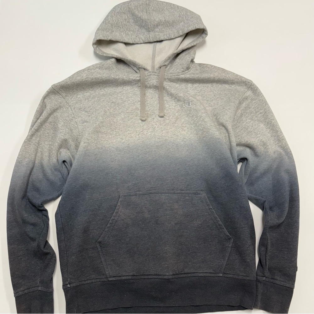 Champion Hoodie. Grey To Blue Color. Mens Large.
